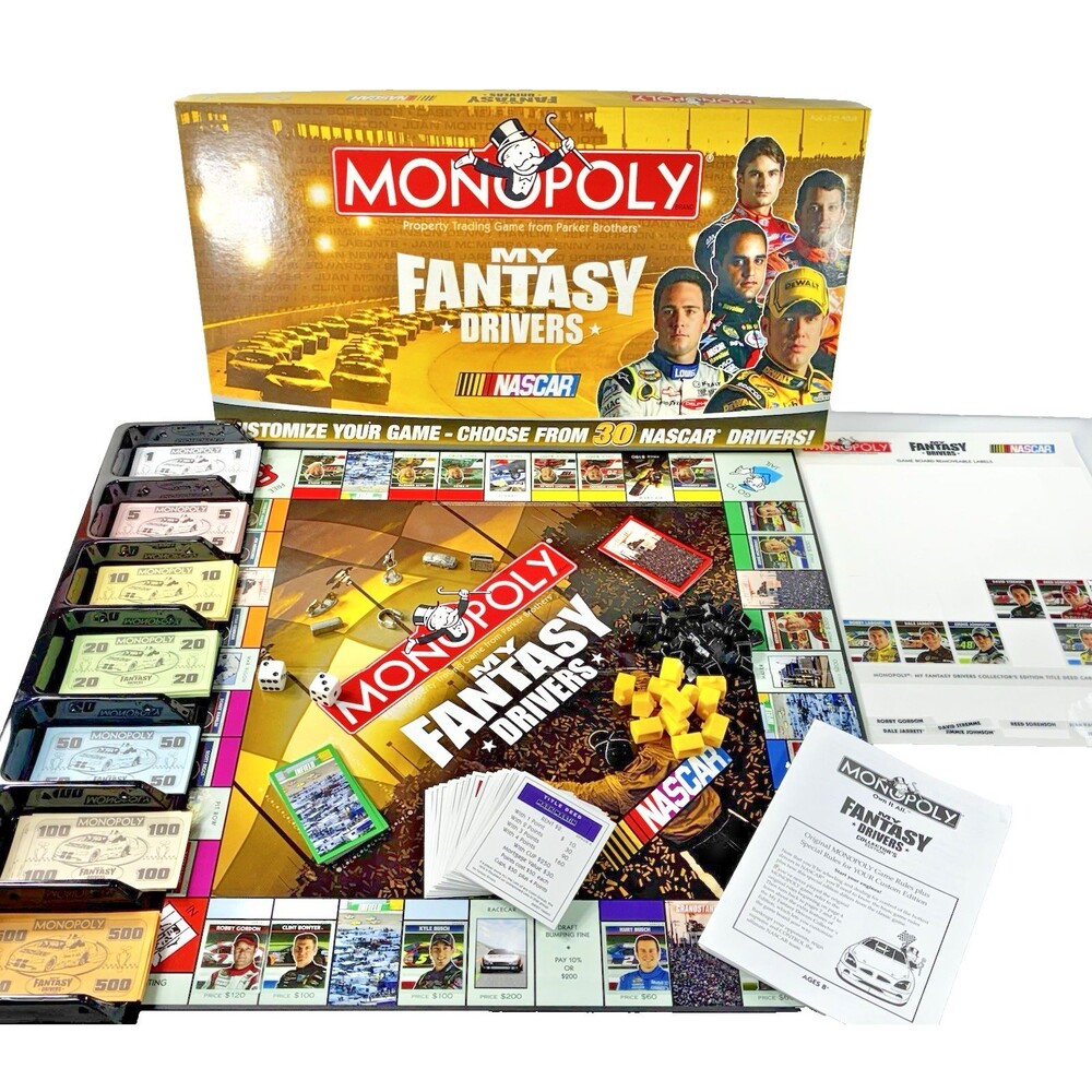 Monopoly My Fantasy Drivers NASCAR 2007 Collectors Edition Board Game Complete